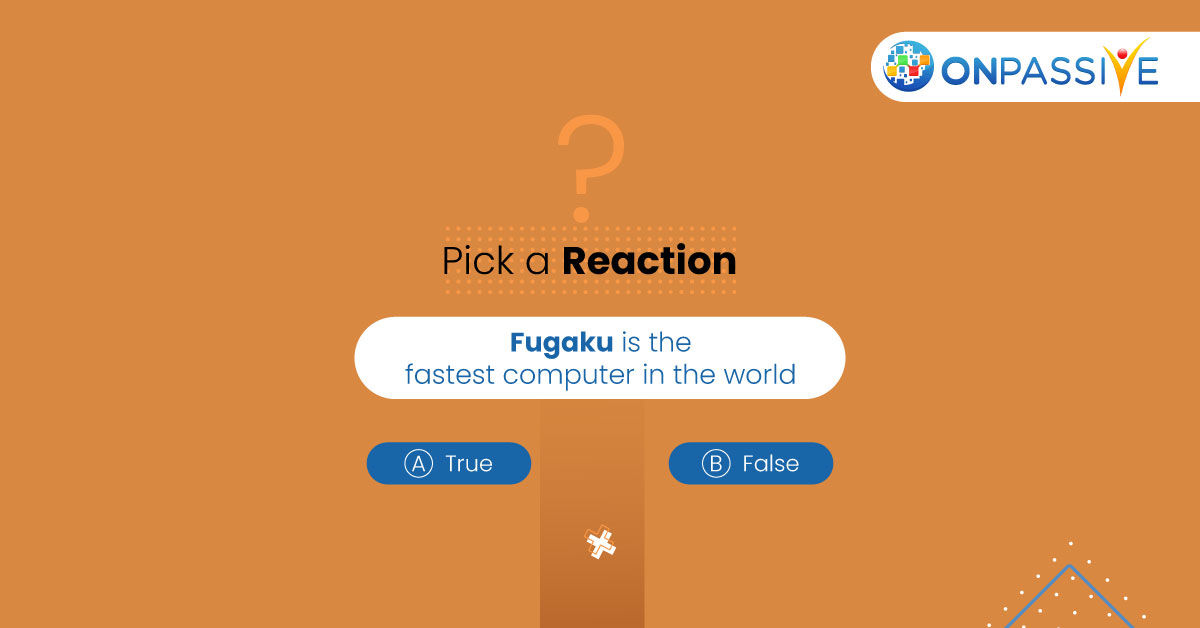 ONPASSIVE's tweet photo. Choose the option that corresponds to the correct answer and share it with us in the comments below.
#Fugaku #Fastestcomputer #AiTechnology #ONPASSIVE https://t.co/8H1xzQkiOG