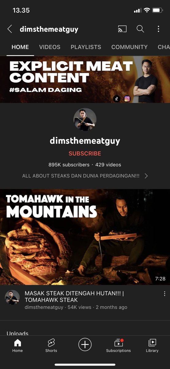 Pliss laah dr udh 2 minggu nonton meat guy mulu gw 😭 pengen bisa bkin steak yg enak 🤣🤣