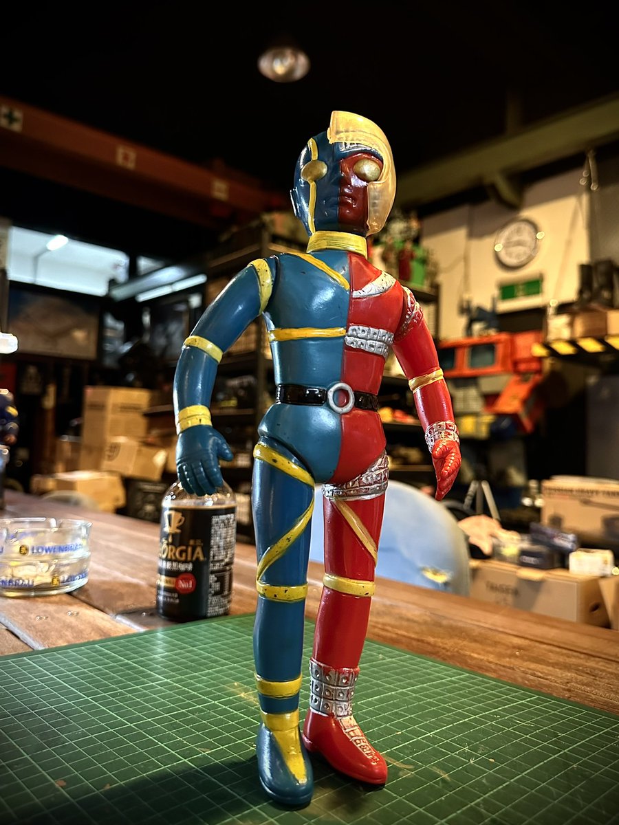 venson1969's tweet photo. 1970年代 人造人間キカイダー ソフビ 頭部クリアパーツ付属 版権無
#人造人間キカイダー #人造人間 #キカイダー #超合金 #vintage  #バンダイ #タカトク #タケミ #ジャンボマシンダー #タカラ
#ソフビ #jumbomachinder #chogokin #tomy #tomyca #BANDAI #toycollection #diecast https://t.co/h77yRlw9eW