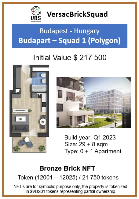 Friends did you get any <a href="/VersacBrick_VBS/">Versac Brick Squad</a> #NFTs 🤔
This #NFT gives you ownership of the actual apartment in Hungary 🔥
The company that made it happen is <a href="/TuruGlobal/">BBT CWT / TuruGlobal 🌎🌍🌏</a> &amp; <a href="/VersacBrick_VBS/">Versac Brick Squad</a> and you can grab some on <a href="/opensea/">OpenSea</a>, <a href="/BinanceNFT/">NFT</a> or <a href="/apenftorg/">APENFT</a> 💪

#Matic #BNB #Tron #Multichain