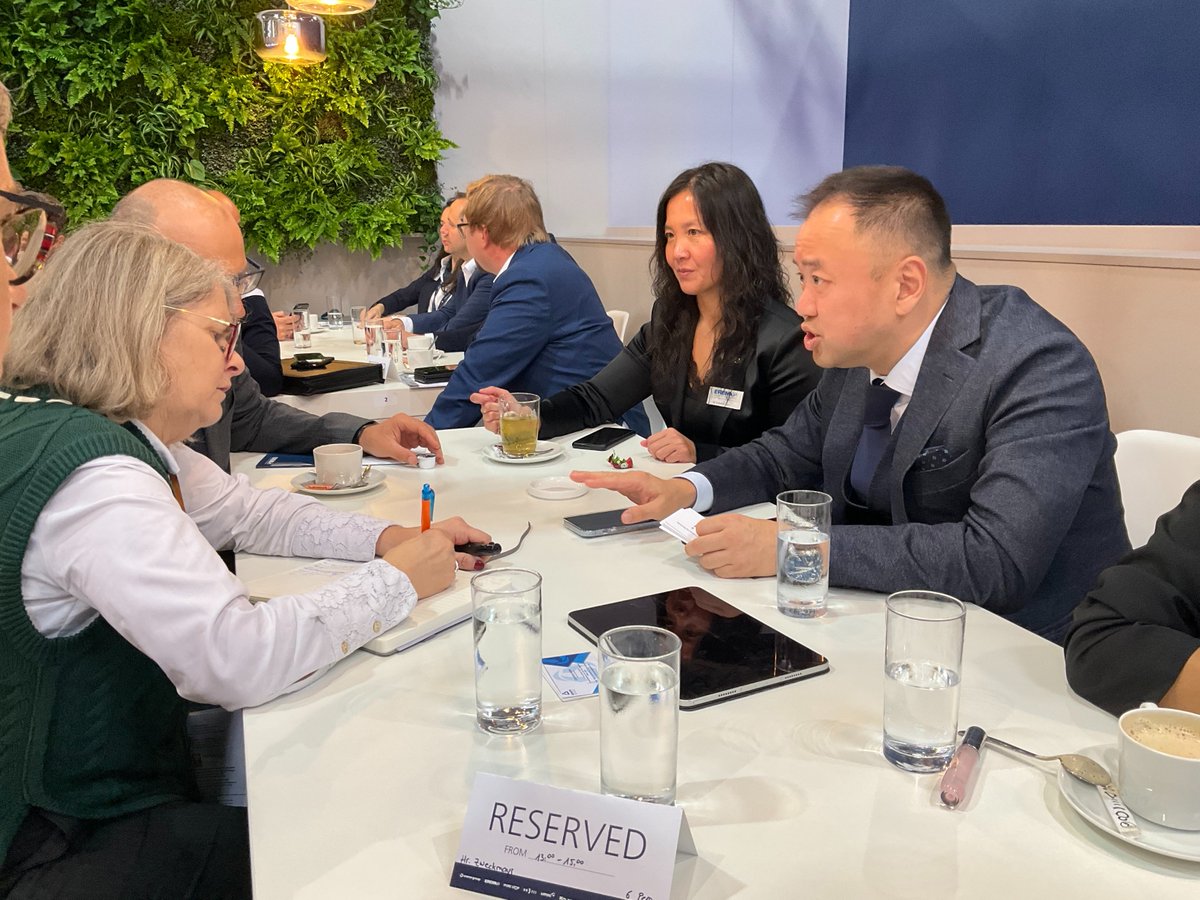 IntcoPlastics's tweet photo. Mr Frank Liu, the Chairman of @IntcoPlastic, is attending #K2022 , and having an interview with the reporters, that is the largest plastics show in Düsseldorf, Germany.
#IntcoPlastic #K2022 #tradefair #event #packagingsolutions #foodpackagingsolution #beverageindustry #B2B https://t.co/cbrjQyPuHH