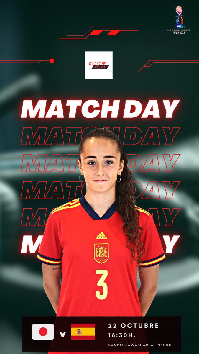 Today is the DAY‼️
🇯🇵vs 🇪🇸
1/4 final @FIFAWWC #U17WWC #KickOffTheDream