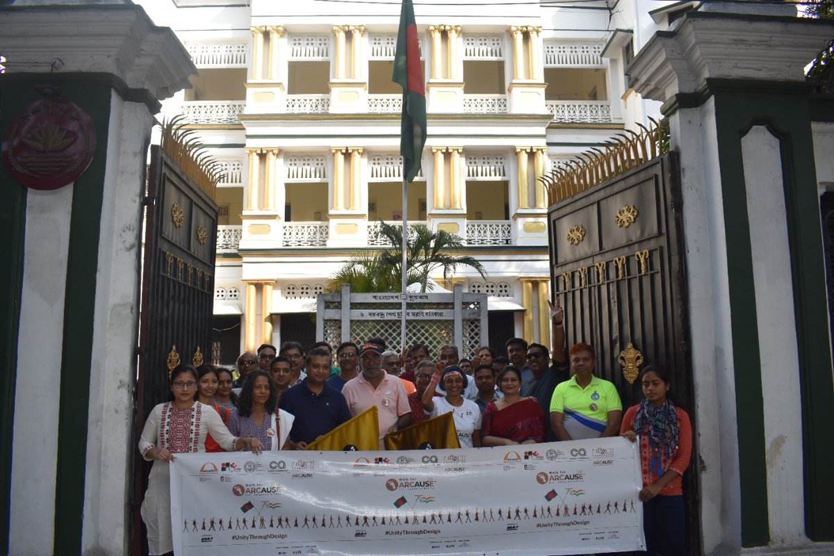 andalib_elias's tweet photo. Along with DG, Indian Coastal Security Police, flagged off today walk from 🇧🇩 Mission, Kolkata to National Parliament Building, Dhaka by Gita Balakrishnan, a prominent 🇮🇳 Architect, to raise awareness on role of architecture in changing lives, and strengthen friendship of 🇧🇩-🇮🇳 https://t.co/t03Qn6x51i