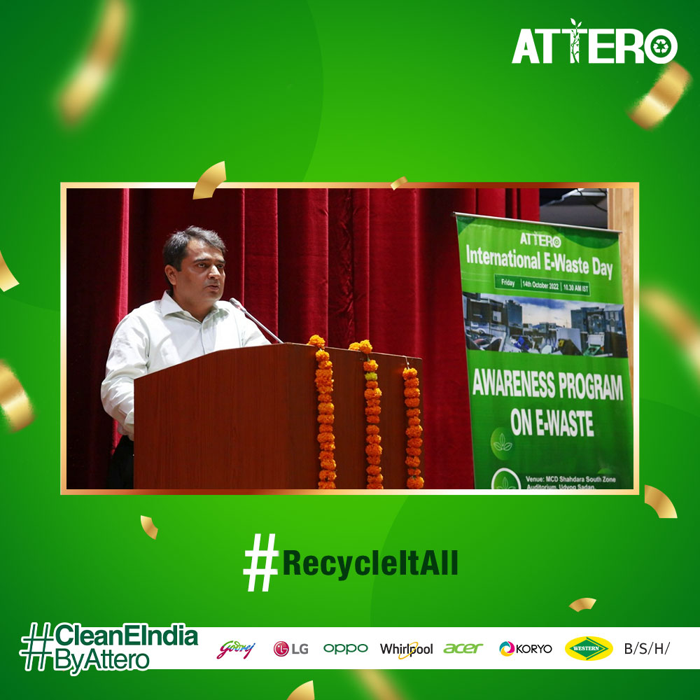 AtteroIndia's tweet photo. The International E-Waste Day Event, organised by #Attero and #MunicipalCorporationOfDelhi, saw thought exchanges by eminent guests and a resolve to work towards an #EWaste free #Delhi.
#AtteroIndia #AtteroRecycling #Event #Highlights #Glimpse #RecycleItAll #RecyclingExperts https://t.co/v60nJh4D1U