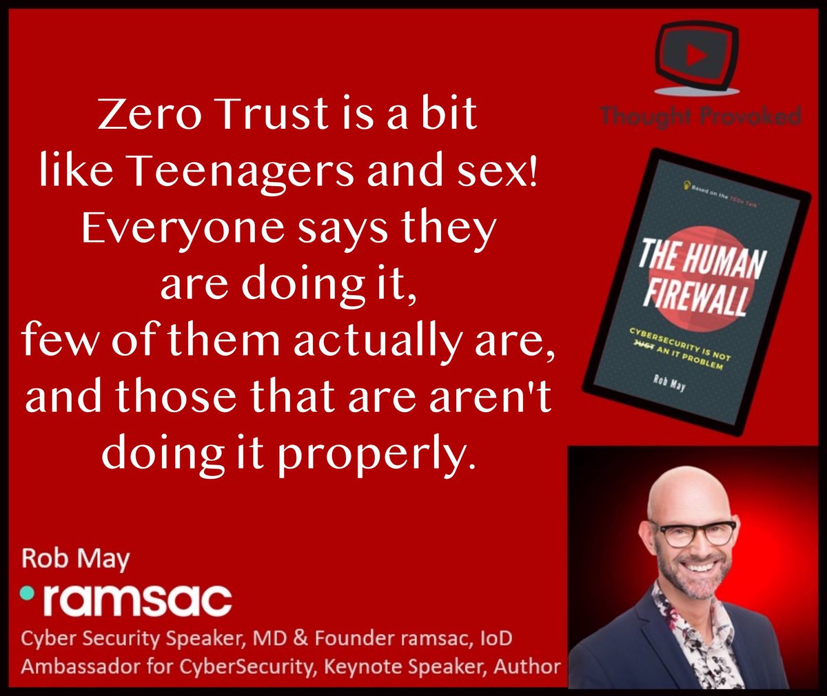 ⭕️ #ZeroTrust is a bit like teenagers and sex! Everyone says they are doing it, few of them actually are, and those that are aren't doing it properly! #CybersecurityAwarenessMonth