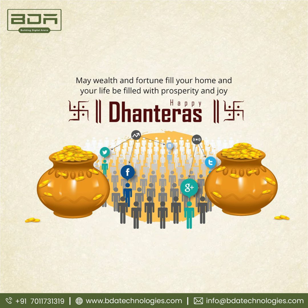 BDATechnologies's tweet photo. May Maa Lakshmi shower her blessings on you, enriching your life with prosperity and happiness. 

Shubh Dhanteras. https://t.co/ay5In67FpS
