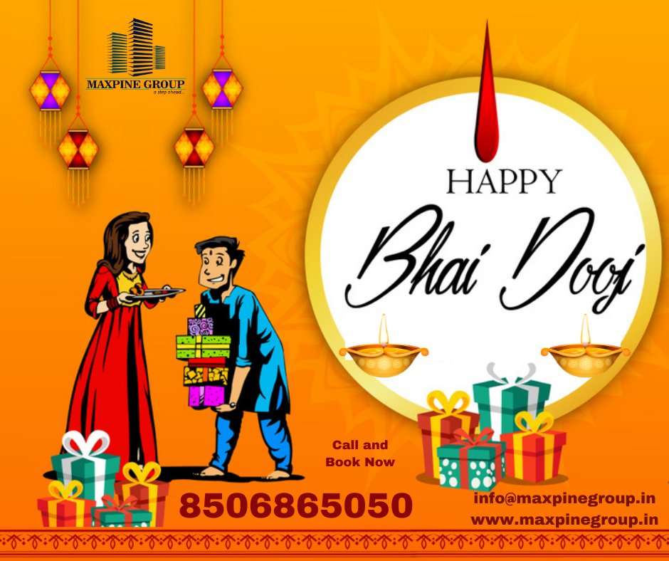 maxpinegroup's tweet photo. सूरज की किरणें, खुशियों की बहार,
चांद की चांदनी, अपनों का प्यार,
बधाई हो आपको
भैया दूज का त्यौहार!
,
,
For more information:
Call Now: 8506865050
Email Us: info@maxpinegroup.in
Visit Here: https://t.co/JIDfgd2GN8
.
.
#maxpinegroup #maxpinegroups #maxpinemarketing #noida https://t.co/9gD1iZeKx0