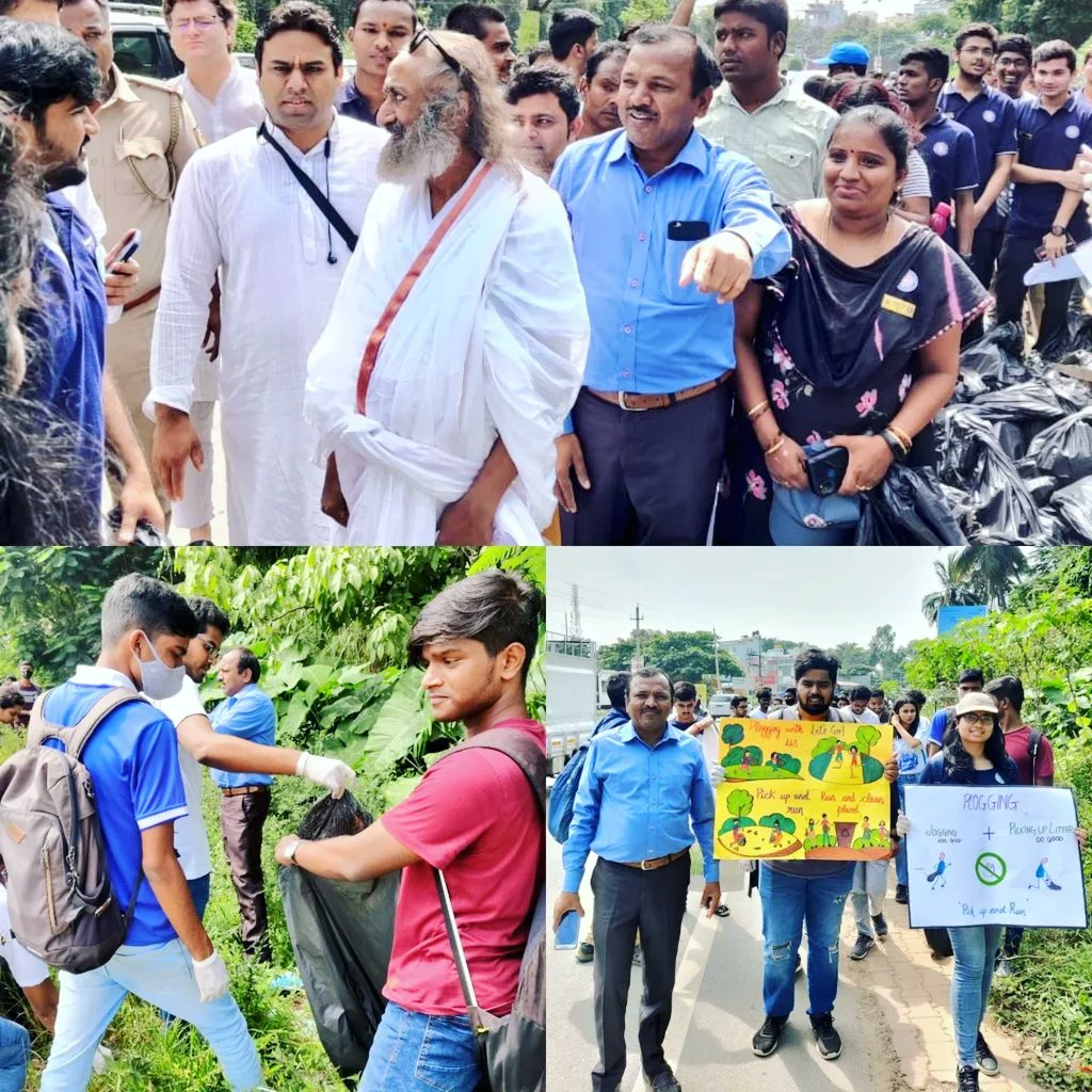 _NSSIndia's tweet photo. #SriSriRavishankar Guruji #Artofleaving inaugurated #FITINDIA Plog Run, organised by NSS units RV College of Eng &amp; Pranava Foundation Bangalore at Kanakapur Road.
400 NSS volunteers participated.🙌 890kg plastic deposited to Talaghattapura Panchyat.👍
@ianuragthakur
@FitIndiaOff https://t.co/1Q5wlFj1TC