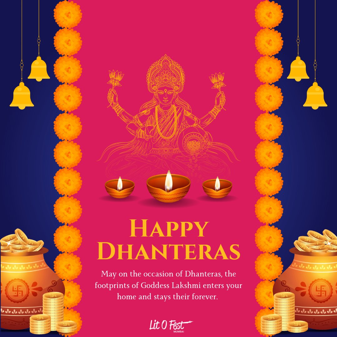 May the joy and light of the Dhanteras celebrations fill your life… Many blessings on Dhanteras to you! ✨