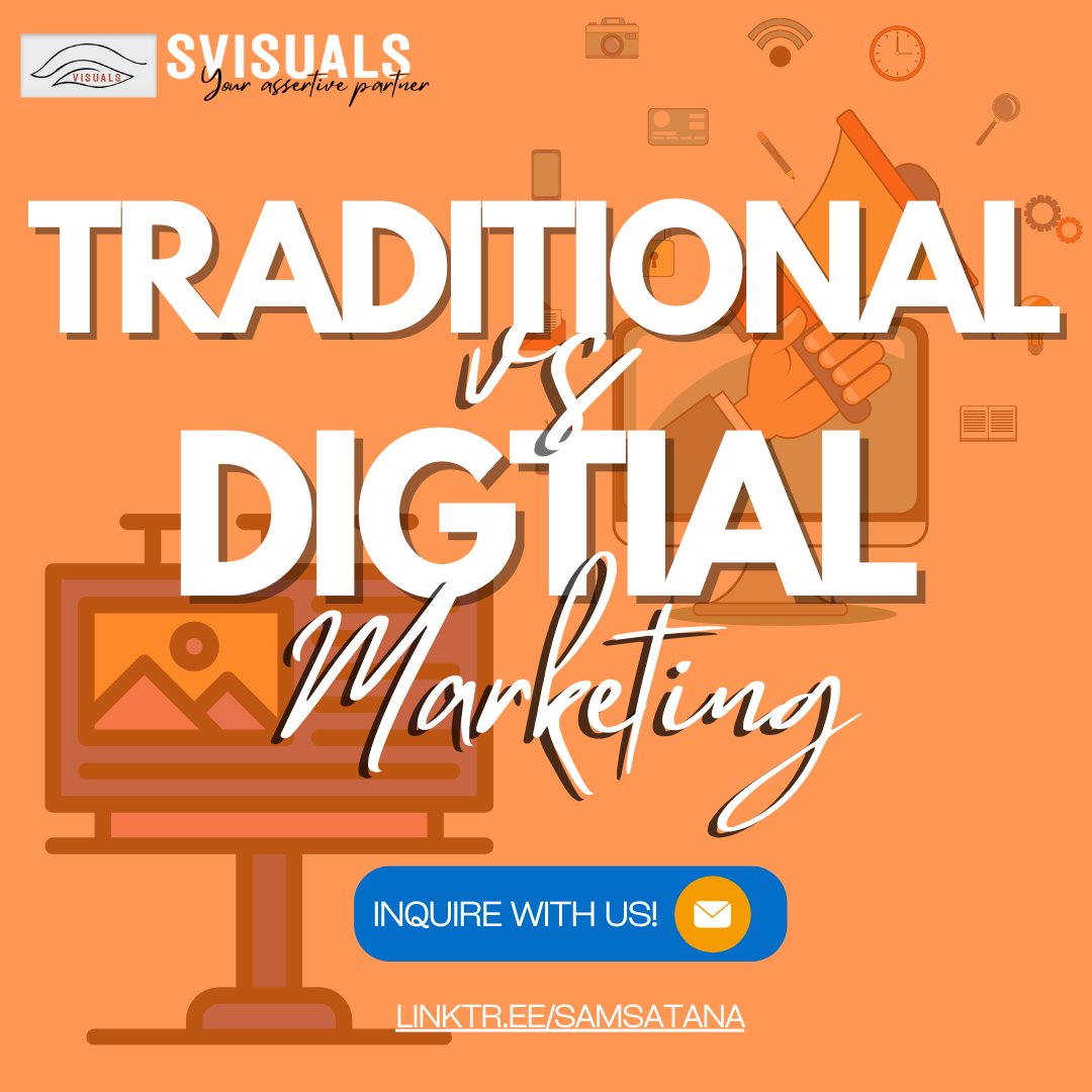 SVISUALSdigital's tweet photo. Both traditional and digital mktg has benefits and drawbacks. With new tech like AI chatbots appearing every day, digital mkg offers much potential for creativity. Which one do you prefer? 🤔 leave a comment and let us know your side! #SVISUALS #YourAssertivePartner #digitalmktg https://t.co/9nfgKUBRDE