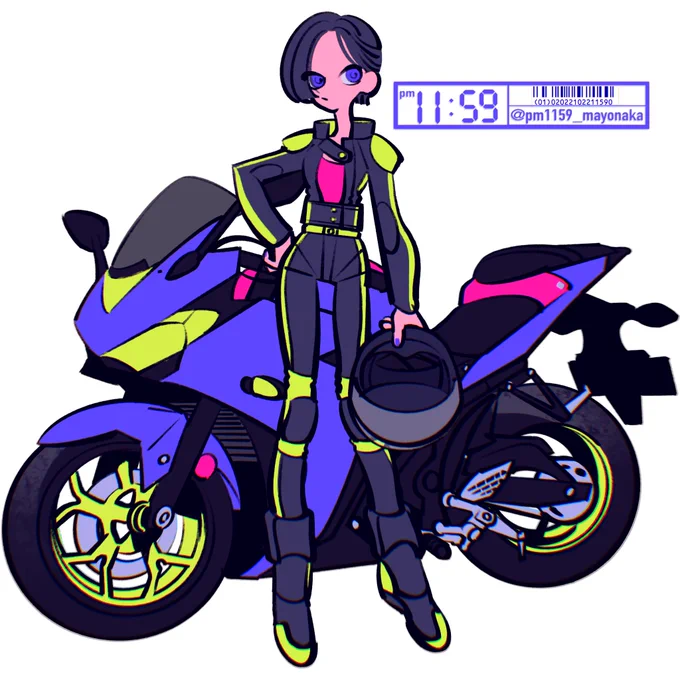 #illustration #バイク女子 
