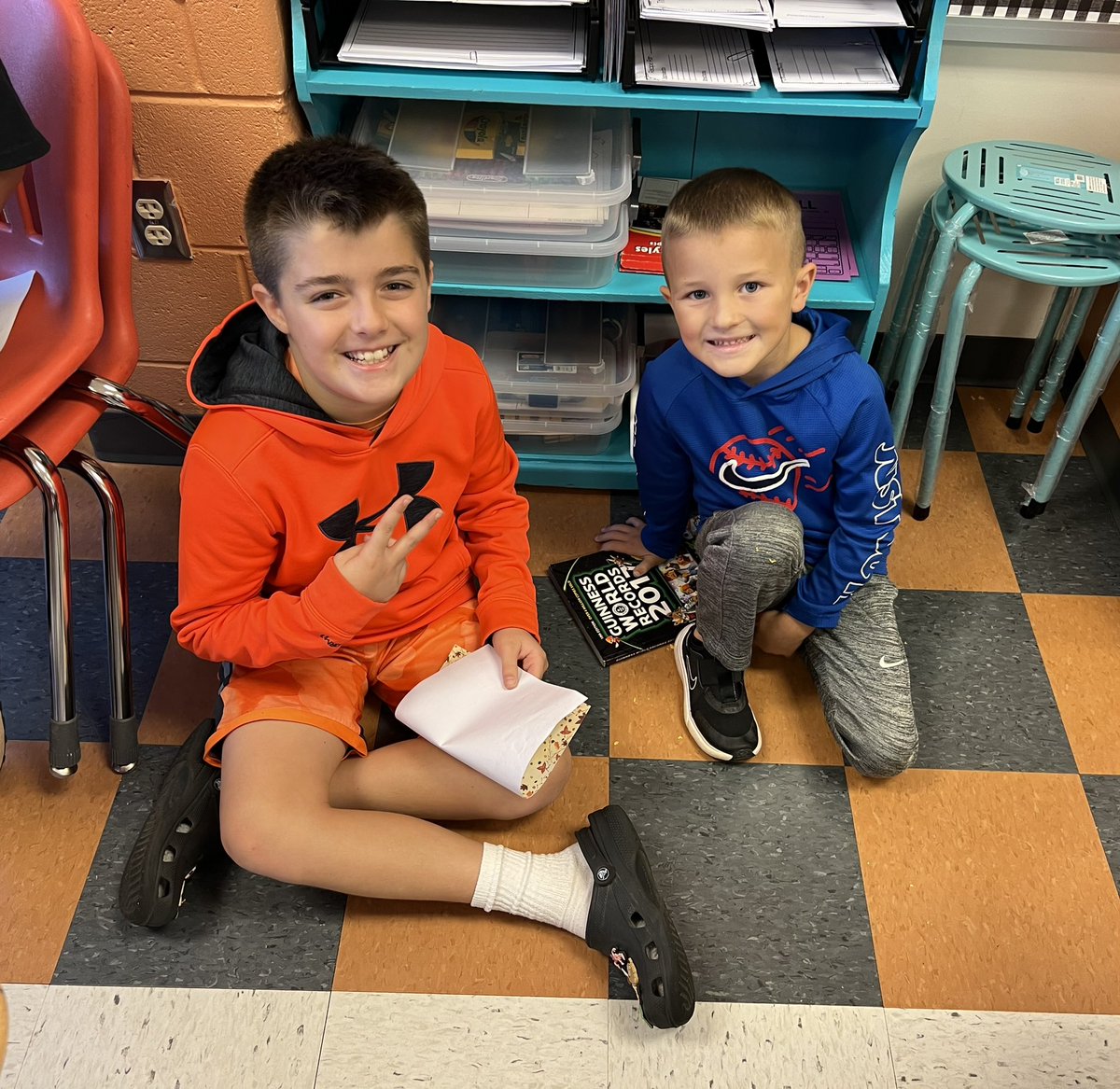 Lsteinbrunner82's tweet photo. Book Buddies today with our 5th grade friends from Mrs. Querry’s class. #NokesvilleTigers https://t.co/2vkAaW1u7r