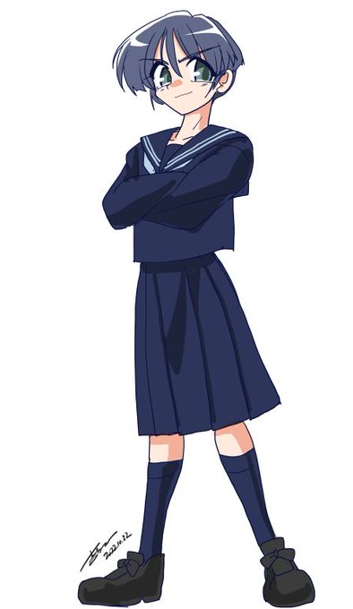 らくがきしてたら降ってきたので描きとめておく色気皆無なモブ然した娘をば 