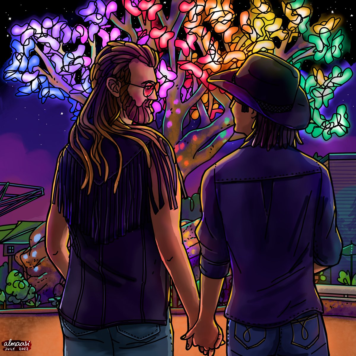 almaasi's tweet photo. file this fic under “intense best friend pining speedrun” i guess?? #RabbitLightning #Rhink kudos to Dollywood for existing and giving me a magical rainbow tree to work with. 🌈https://t.co/LKJa6ztvPY https://t.co/xappoRPG62
