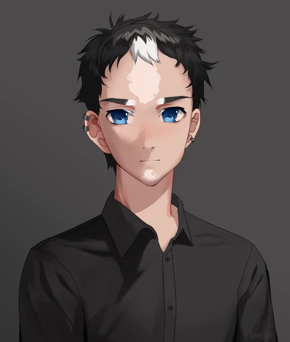 slight redesign - decided to make his piebaldism more prominent 