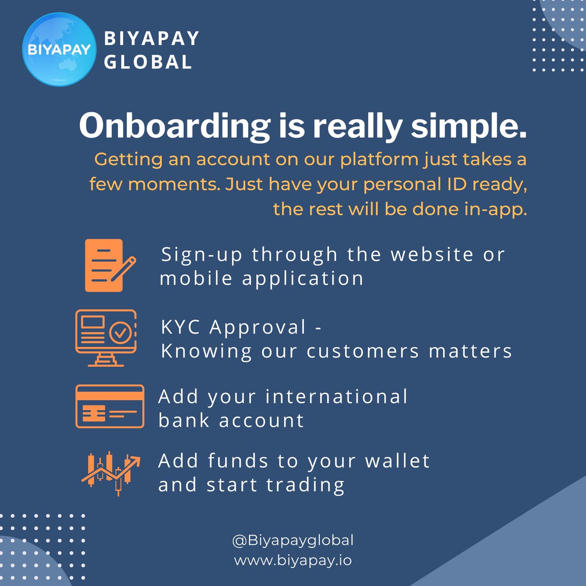 BiyaPayGlobal's tweet photo. How to register in #Biyapay?

Go register: https://t.co/AWiFZBh1Wt

#cryptomarket #crypto #cryptocurrency #cryptoworld #cryptonews #altcoin #token #trading #stockmarket #stockmarketnews #bitcoin  #eth #doge https://t.co/iTemy5agm0