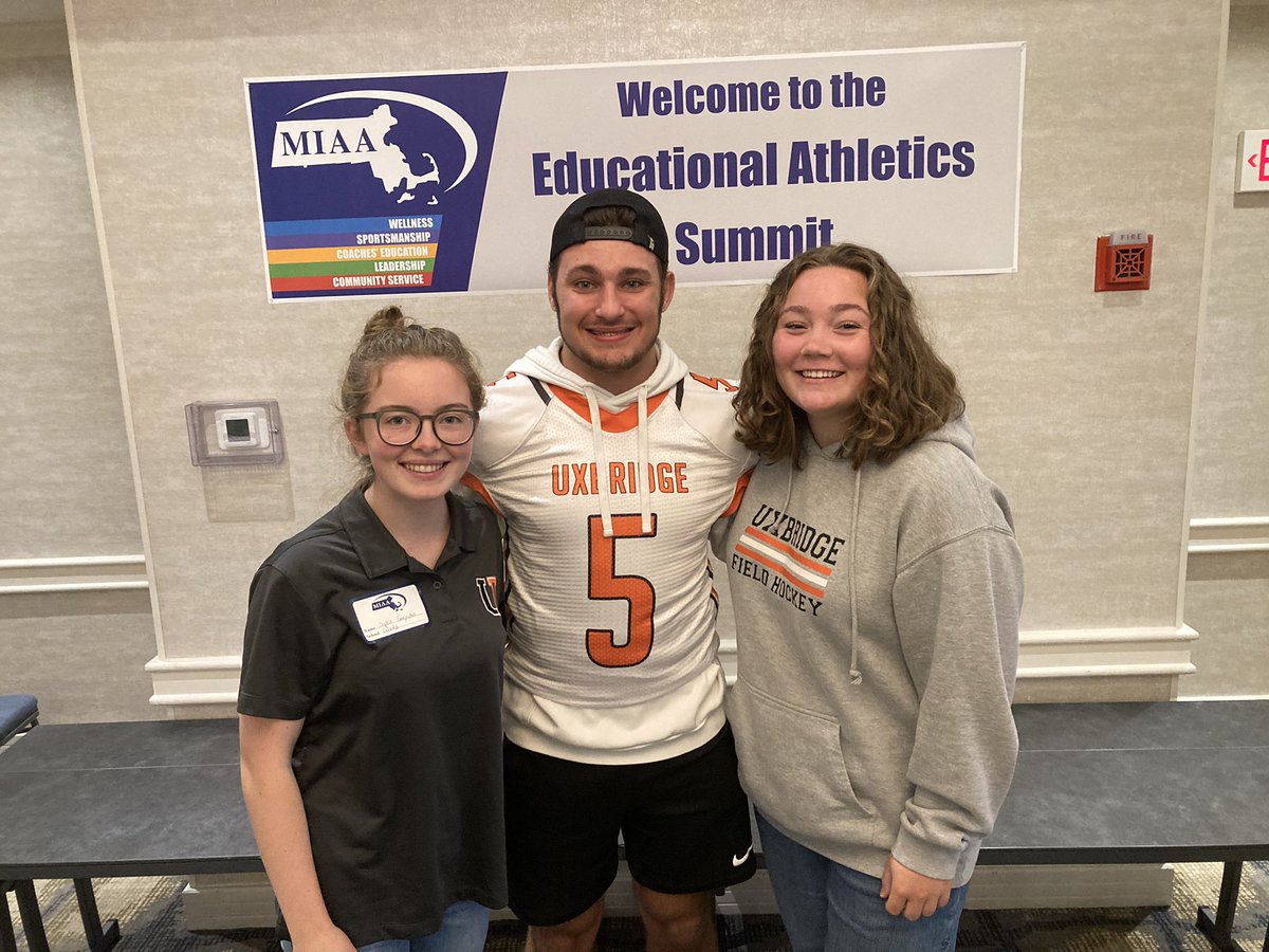 STUDENT-ATHLETE AMBASSADORS: S. Compton, A. Blood & L. Brahman represented the Spartans at the @MIAA033 Educational Athletics Summit.