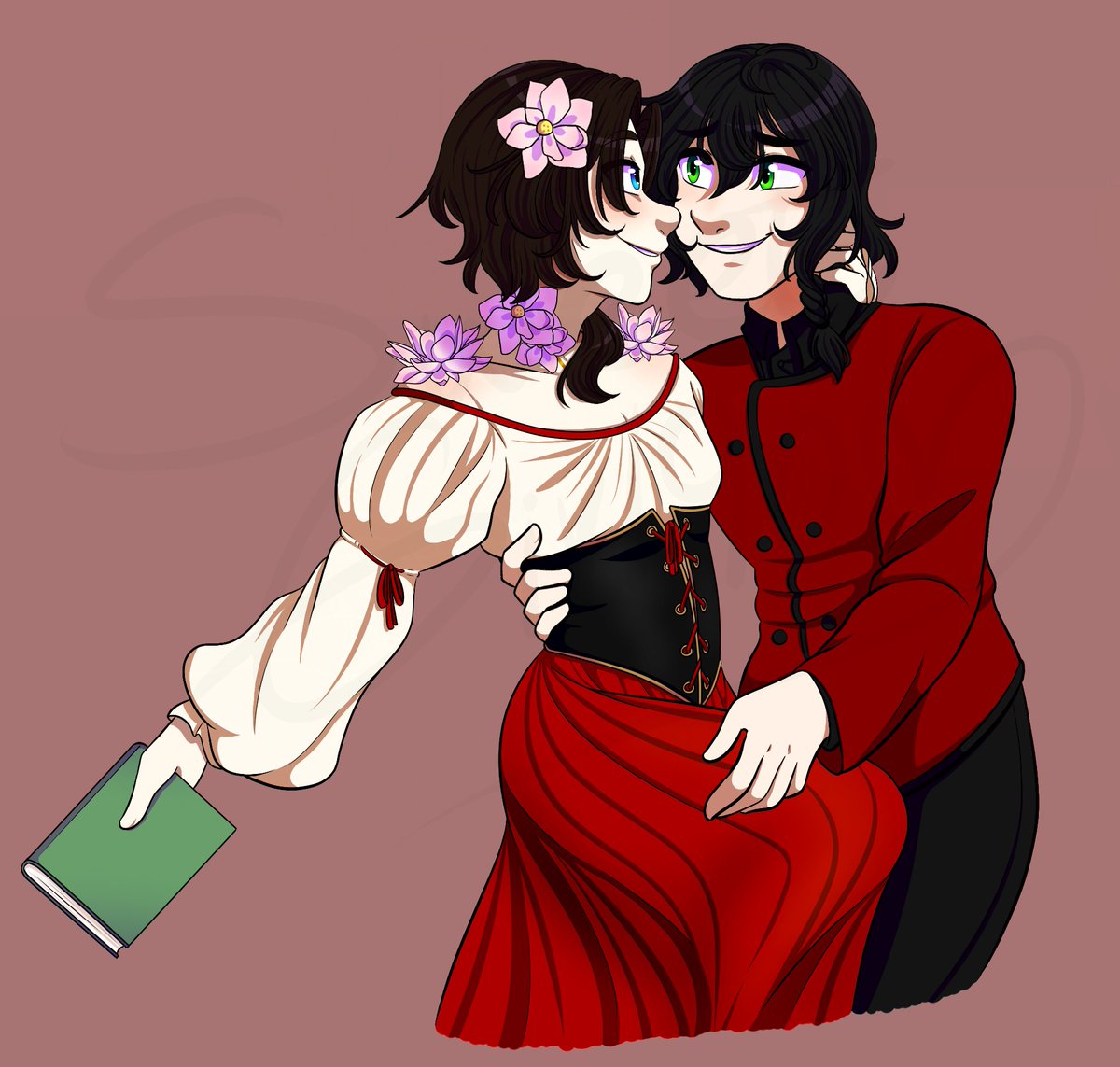 Sweet_Alyssum90's tweet photo. LOS DIBUJOS A COLOR EEEEEEEEEEEEEEEEEEHHHH
Le cambié el vestido a Helios porque dije "Nah, uno más hermoso".
#Gardenverse #Lothelios #GeppakuMonogatari #Commodorette #GeppakuRPG #KuruLotus #GalanisHelios #AlternativeUniverse https://t.co/m0r2yqoTXn