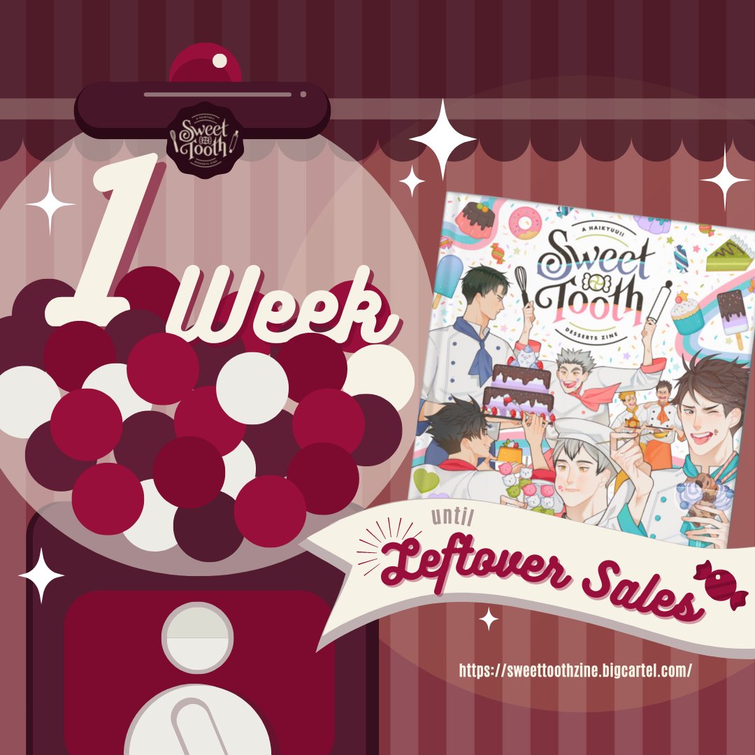 sweettoothzine's tweet photo. 🍰Leftovers🍰

With preorder shipping having come to a close, its soon coming time for leftover sales!
Our shop will be open again from Oct 28-Nov28 where you can buy our remaining merchandise.
We hope you guys were craving more~ https://t.co/Oc14lkGBmX
