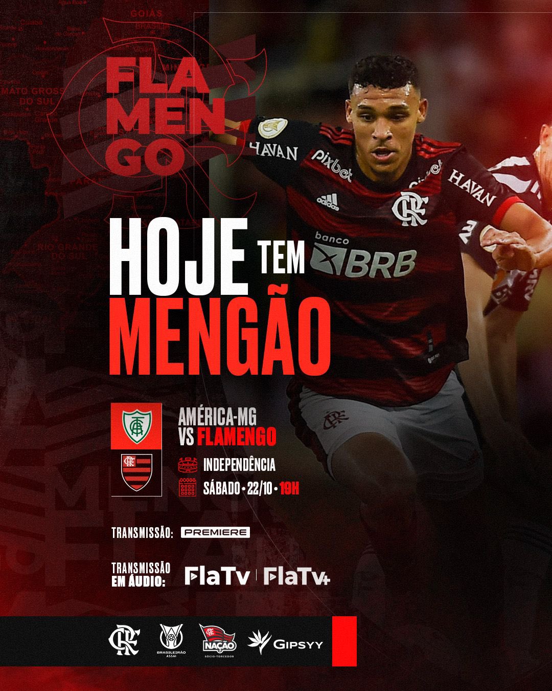 Flamengo on X: Amanhã tem Mengão! Às 19h, o Mais Querido enfrenta