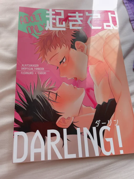 めぐゆじ本見本誌届いた‼️表示めっちゃピンクぃ‼️‼️‼️本文綺麗です 4枚目はお気に入りのぎょくけんの赤ちゃん(ぴみちゃん作) 