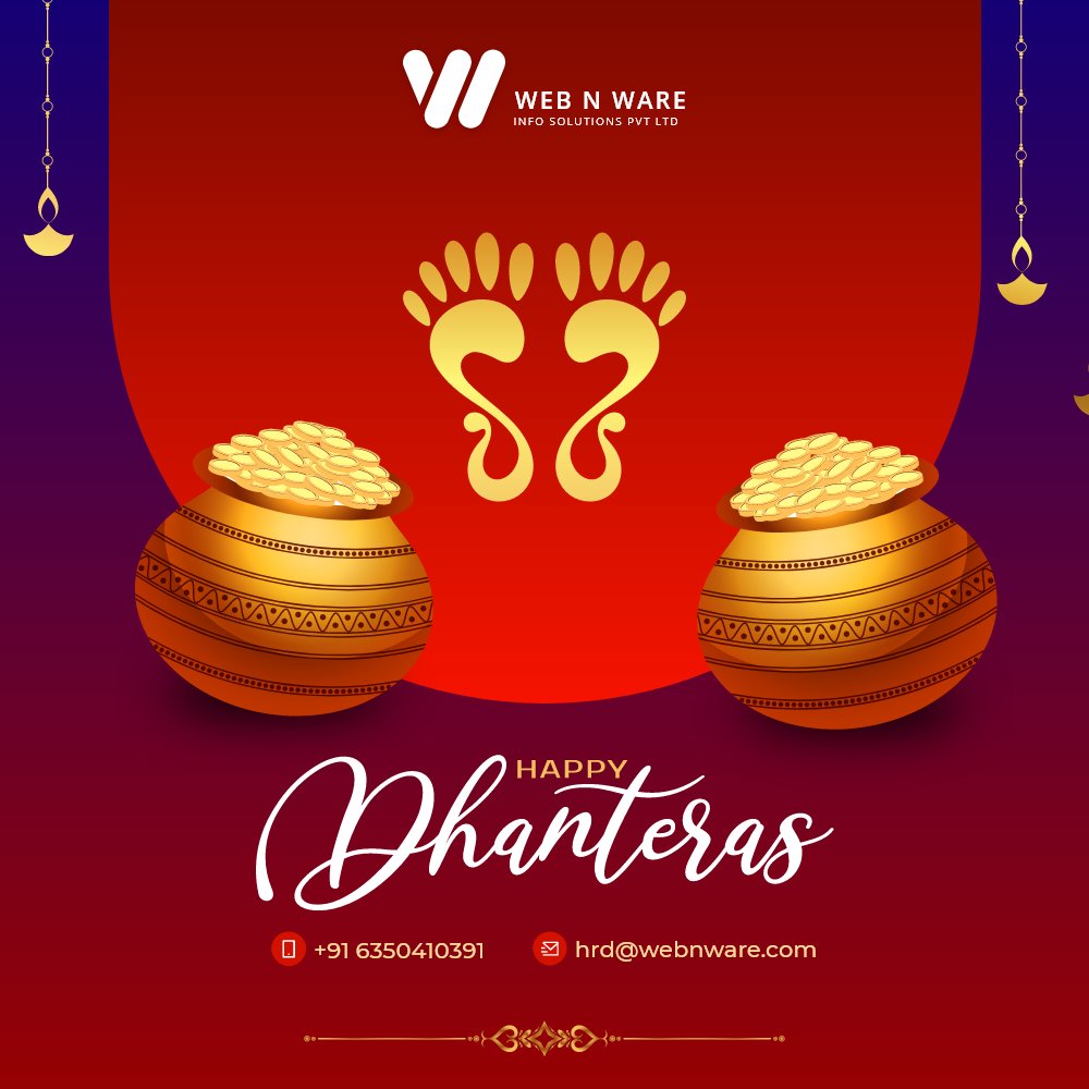 webnware's tweet photo. May the festive occasion of Dhanteras be full of celebrations and prosperity for you and your business…. Happy Dhanteras to all our business clients.
.
#Dhanteras #dhanteras2022 https://t.co/R4OVCgno8z