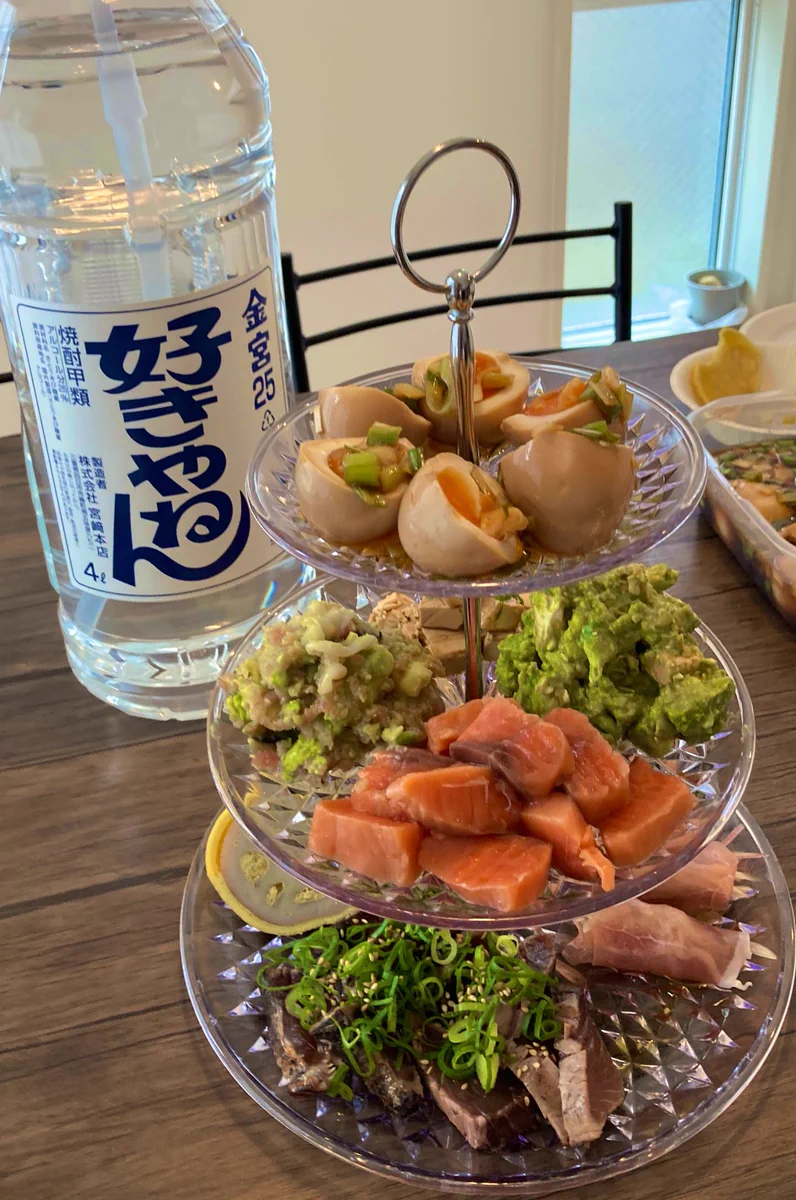 ぽん酢サワーサイコー！酒クズアフタヌーンティー！