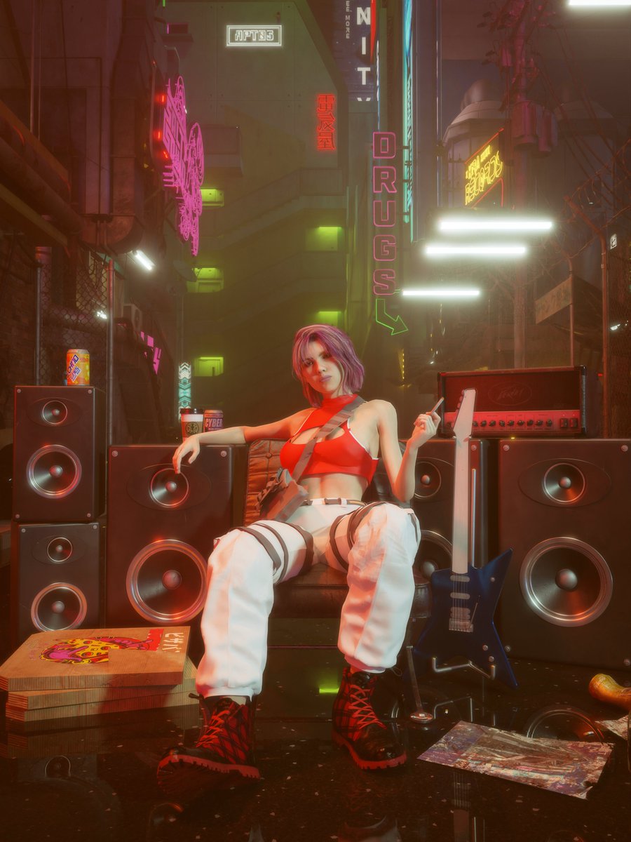 Horrorview's tweet photo. Cyberpunk Rock using @kitbash3d Cyber District, Cyberpunk kits (thanks wife!) #humangenerator #blender3d #blenderart #cyberpunkart #scifiart #conceptartwork #b3d #3dart https://t.co/YMCXhR9ERA