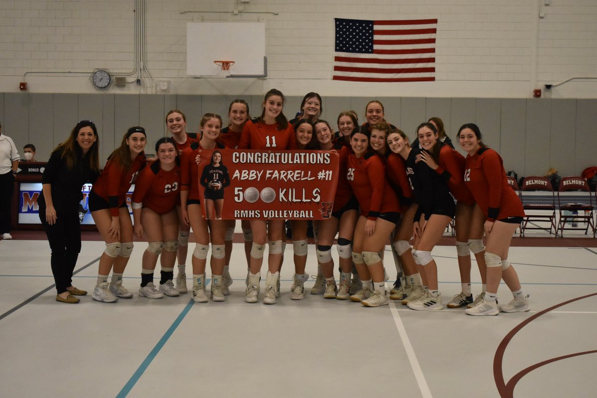 RMHSVB01867's tweet photo. Congrats To Abby! A Great Teammate and Leader!! #500 #RocketPride @dtcsports @MassGHSVB 🔴⚫️⚪️ https://t.co/MCOjqI0i6i