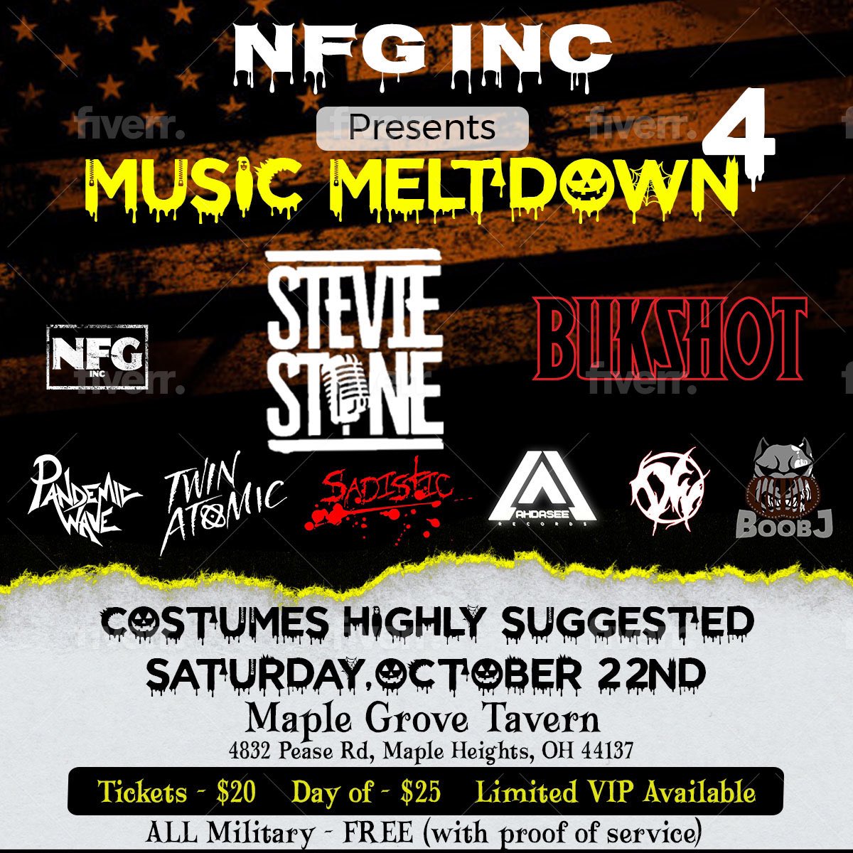 Bukshizzle's tweet photo. 10 min away from Cleveland. Let the MOB infestation begin. Come party with us tomorrow night in Maple Heights! 💀 https://t.co/XwtJCKLRNA