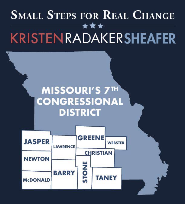 While I am running on the Democratic ticket, my purpose is to take the voice of the people of Missouri’s 7th district to Washington, not to bring a partisan voice from Washington back to Missouri.

Listening to you here at home &amp; speaking up for you in DC — that’s the job.