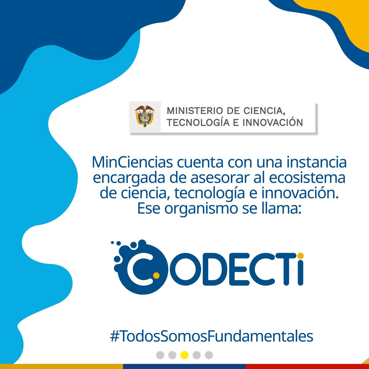 CodectiCol's tweet photo. El ecosistema de CTeI se conforma por: Academia, Gobierno, Sociedad y Empresa. Minciencias cuenta con una instancia que sirve de interlocutor entre todos para ayudarles a ser más competitivos y eficientes. Intégrate a los CODECTI, hay uno en cada departamento.
#JuntosSomosMás https://t.co/TXJgu3Jojr