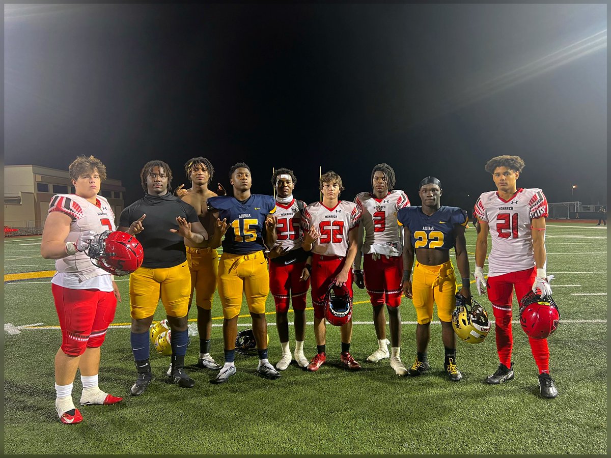 Bonus Game:
Palm Beach County Players Feat:  <a href="/STA_Football/">Aquinas Football</a> &amp; <a href="/MHS_Knights_FB/">Monarch Knights Football</a> 

- DT Gavin Peacock 
- LB Roderick Parker 
- LB/DB Corey Ebert 
- DB/LB Isaiah Thomas 
- DB Christopher Andrews 
- DE Zakaih Saez 
- LB Keyshawn Johnson 
- RB Jordan Clemons 
- DE/DT Tabias Meline