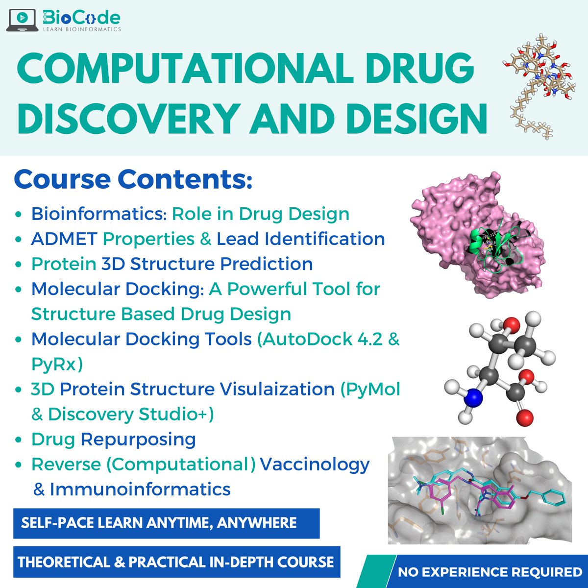 BioCodeLtd's tweet image. Learning Computational Drug Discovery and Design has not been this easy before! shoutout.wix.com/so/5aOFzm0xT?l…
#drugdiscovery #moleculardocking #structureprediction #proteomics #proteins