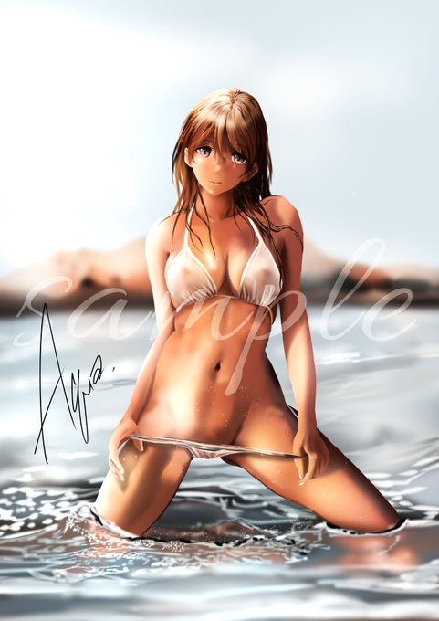 寒いと南の島に行きたくなりますね～
とりあえずセンシティブ設定(笑)
#絵描きさんと繋がりたい 
#イラスト 
#水着 