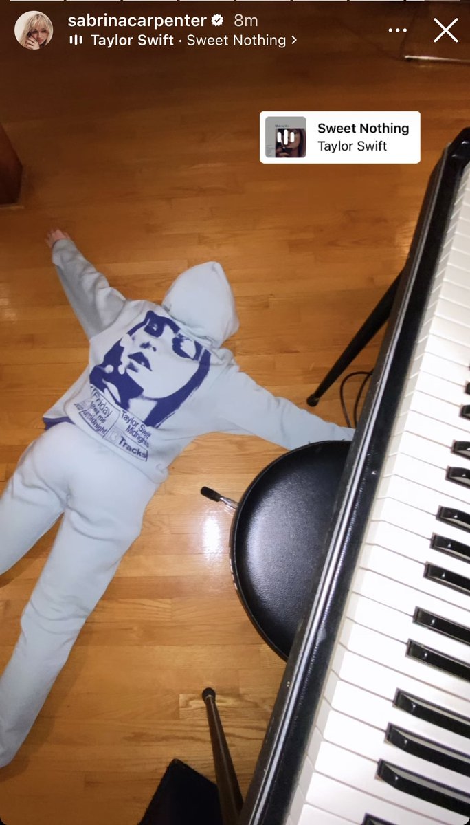 📱| <a href="/SabrinaAnnLynn/">Sabrina Carpenter</a> via her Insta Story listening to “Midnights.”