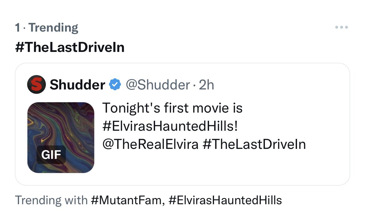 kinky_horror's tweet photo. Yay!! Thank you, #Mutants! #TheLastDriveIn https://t.co/NziDjnCiwX