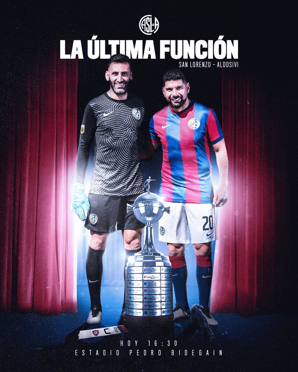 SC_ESPN's tweet photo. LA ÚLTIMA FUNCIÓN: así presenta @sanlorenzo al partido vs. Aldosivi, que marcará el punto final de Ortigoza y Torrico defendiendo la camiseta Azulgrana. https://t.co/uEr7Az9CYJ