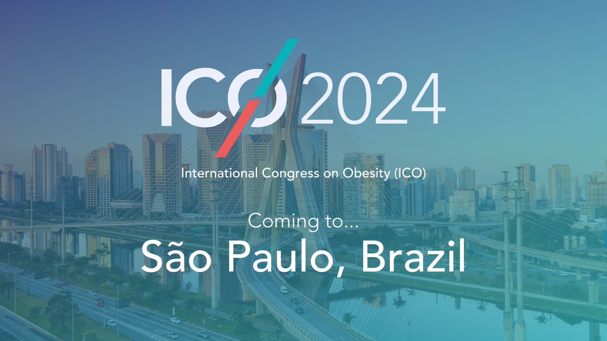 And finally, we look forward to hopefully welcoming you all to #ICO2024 in São Paulo, Brazil in two years time. Sign up to the @WorldObesity newsletter for more details coming soon! 👀 ➡️ worldobesity.org/newsletter