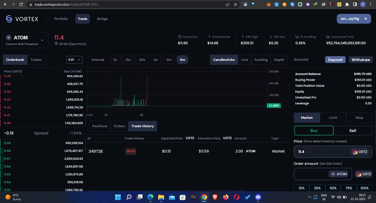 Using #VortexProtocol #Vortex on #Sei Testnet... very good experience