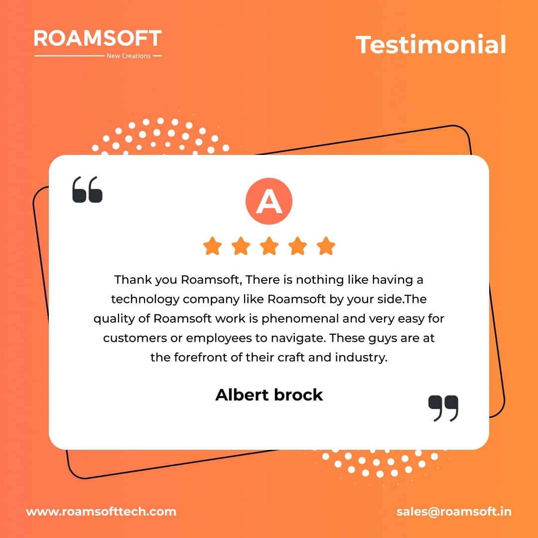 roamsofttech's tweet photo. We are grateful and feel delighted for making our clients happy.

Happy clients, Happy us

 #trending #sales #marketing #developers #testers  #happiness #celebration #testimonial #clientsatisfaction #onlinebusiness #roamsoft https://t.co/CxbqKHL2mP