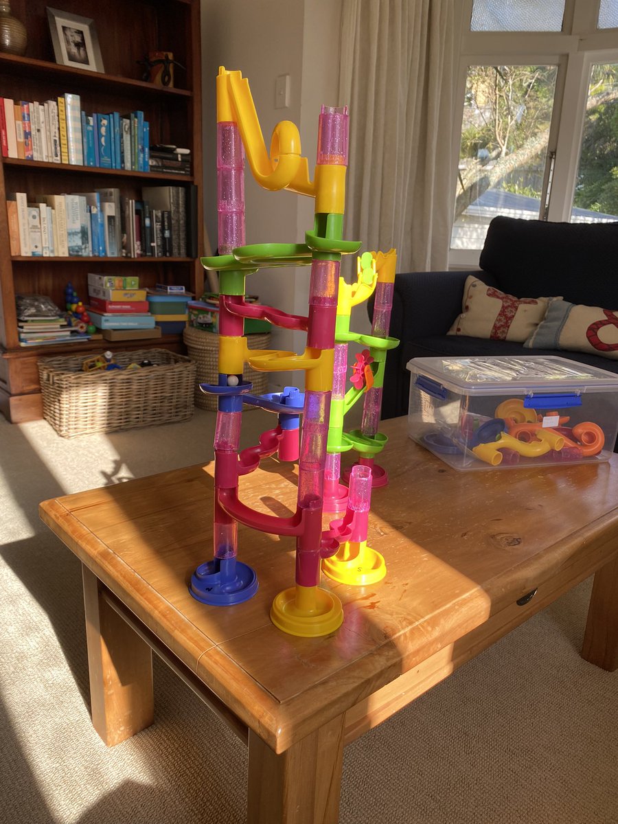 AKeenReader's tweet image. Dear #phd I’m sorry (not sorry) I didn’t work on you today, but I was too busy making marble runs…
#nerdlyf