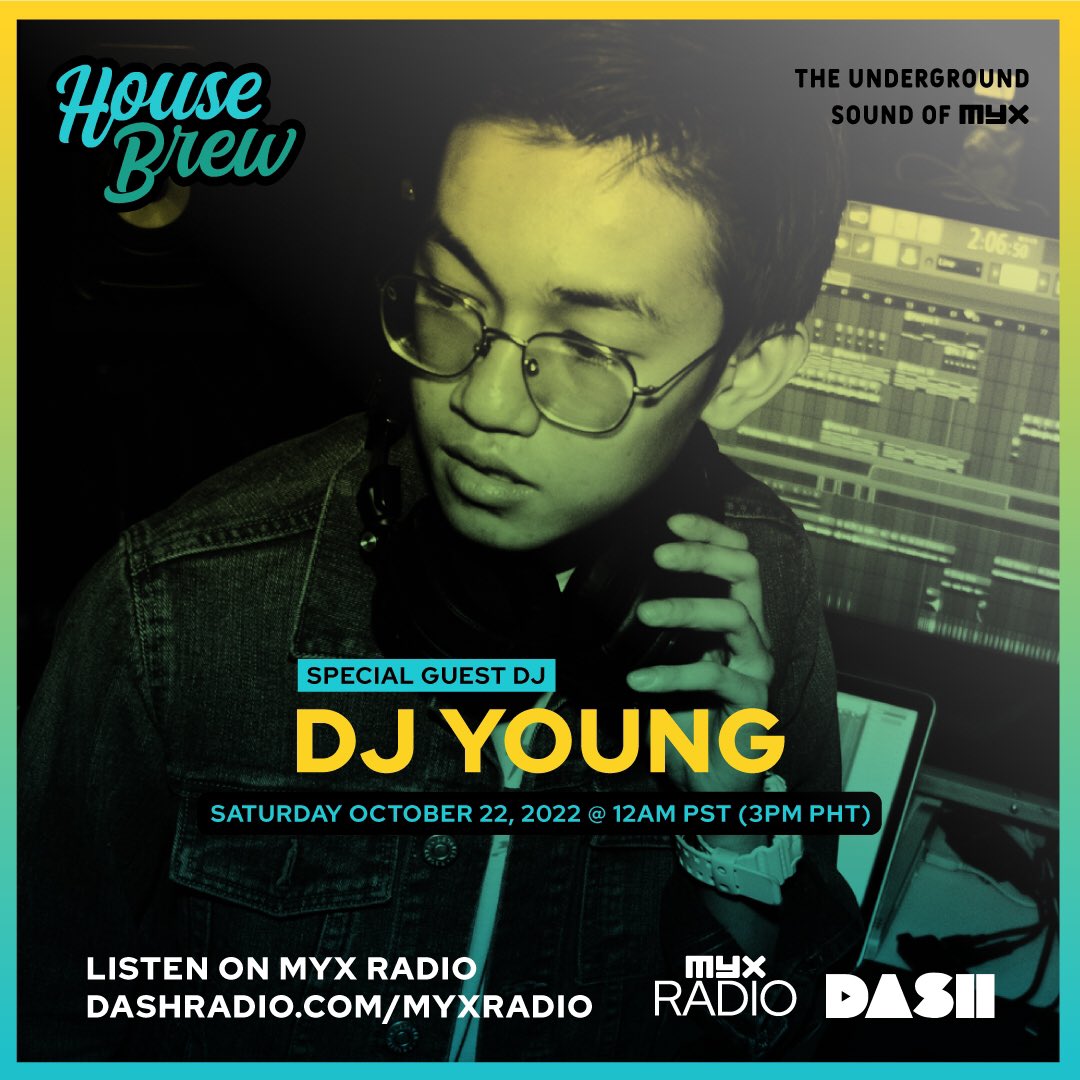myxglobal's tweet photo. House Brew starts in 1 Hour! DJ, producer @djyoungph from Iloilo, PH is our special guest. Check out his interview & exclusive set starting at 10pm PST / 1pm PHT on MYX Radio. Listen https://t.co/MtKAN2INIo
#djyoung #myxradio #edm #housemusic #housebrew #housemusicradio #edmdj https://t.co/Cju03r5Fv0