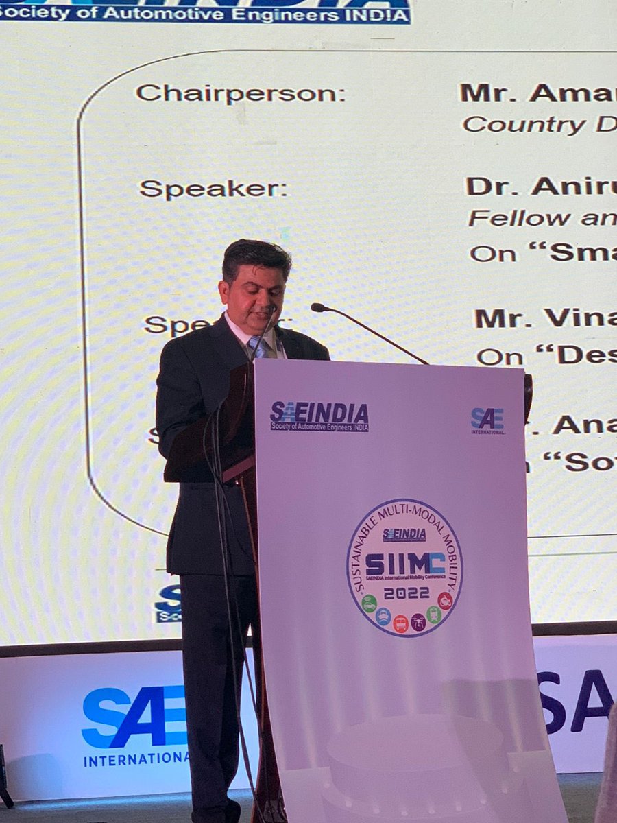 Chairing the session on Autonomous, connected and smart mobility at SIIMC 2022 event in Bangalore
