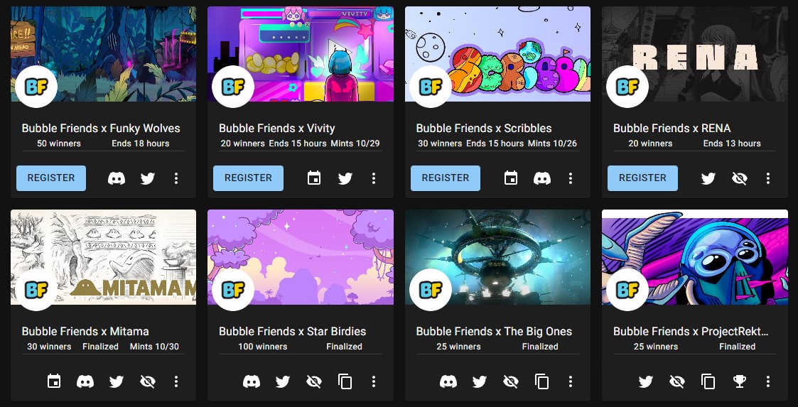 Check out what our holders are getting..
+ many more.. what are you waiting for?

We have lots of exciting things coming up!
🫧 Animation
🫧 Bubble Games
🫧 Allowlists

Grab a Bubble Friends and verify in our discord!
opensea.io/collection/bub…