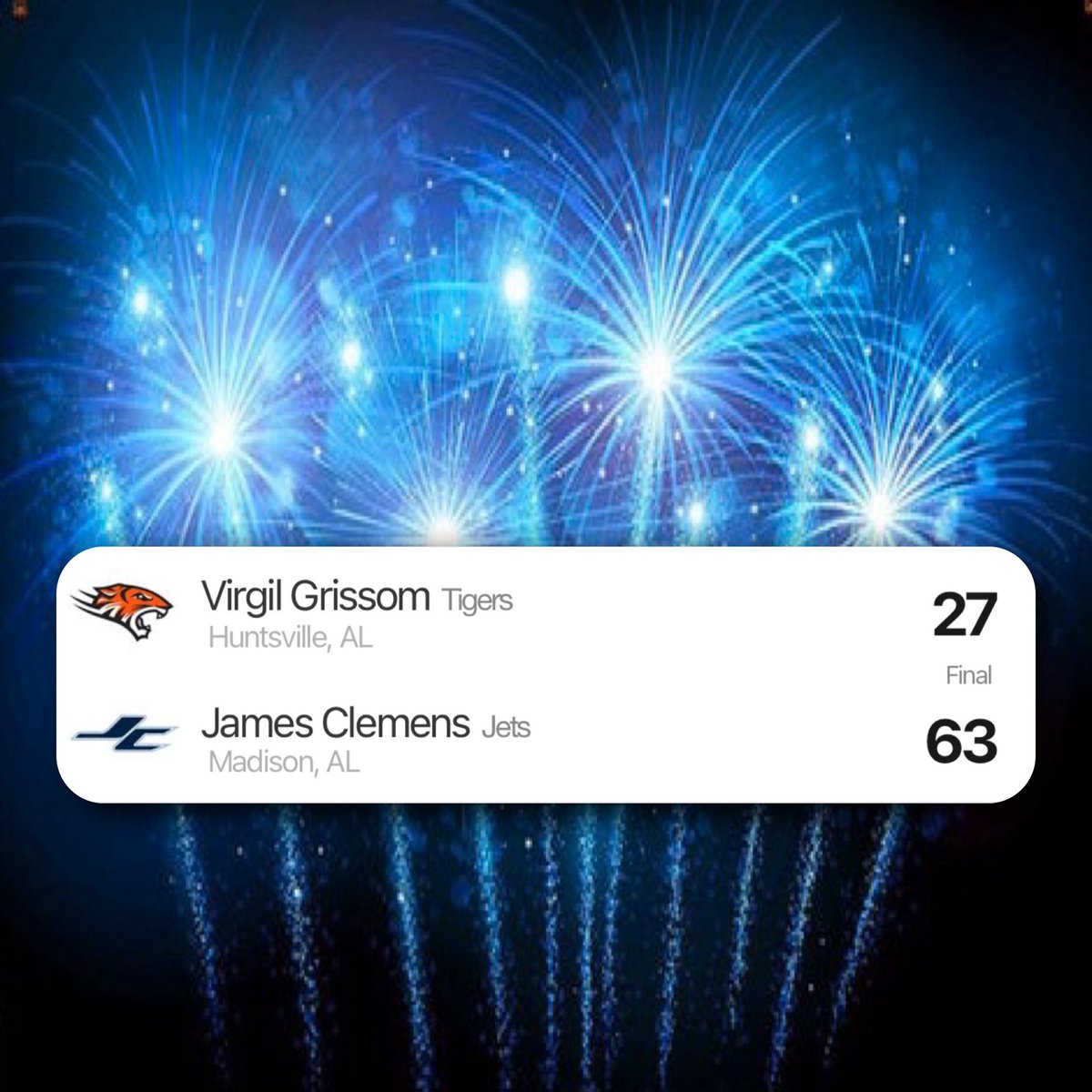 Congratulations, <a href="/JCJetsFootball/">James Clemens Jets Fb</a>! Go Jets! 💙✈️🏈 #ProudToBeAJet