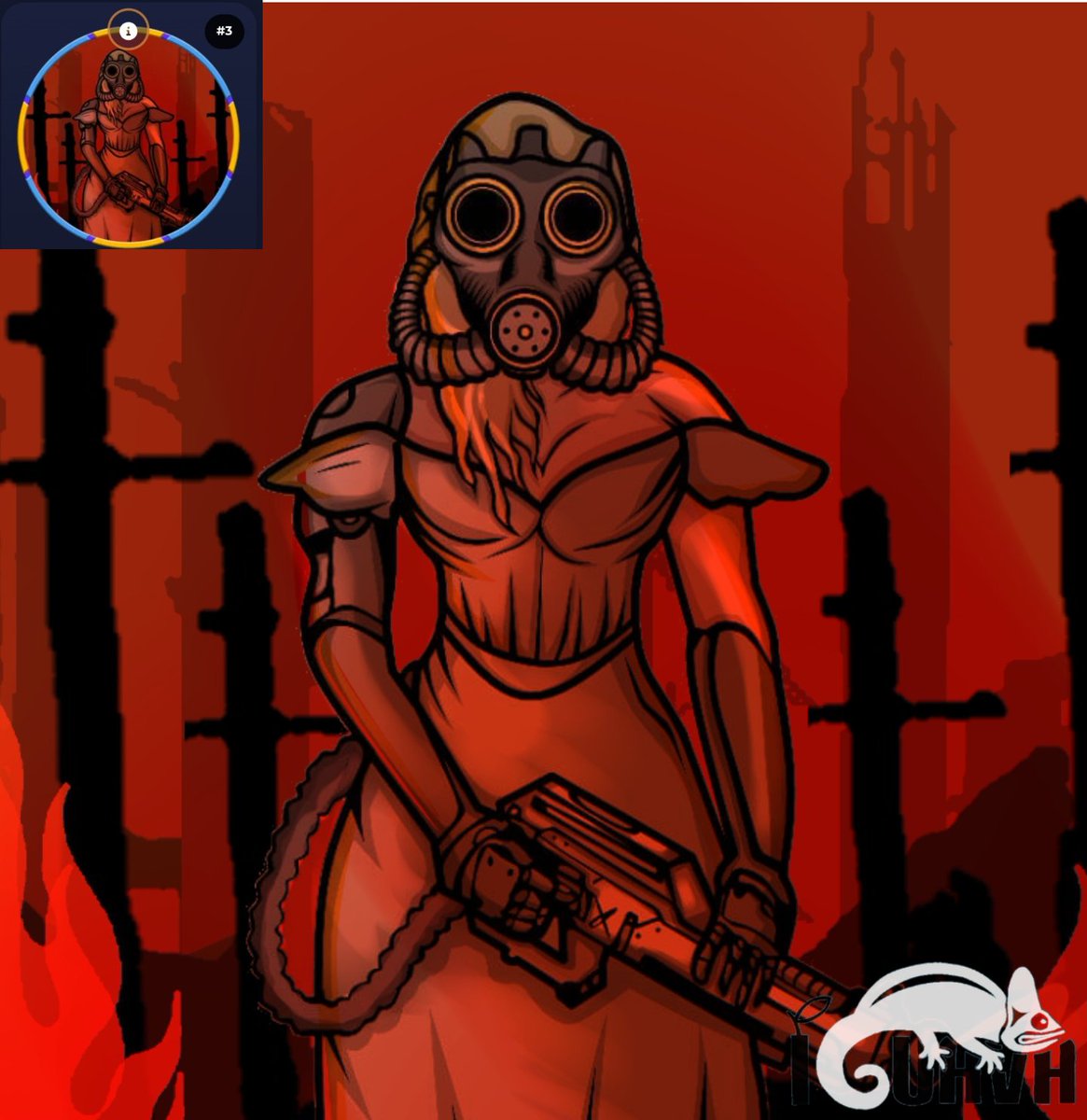 igua_va's tweet photo. "I will find the Queen of Heart and I will take revenge"
This artwork is also I made for CPAG x KOGS.
WHITE QUEEN in post-apocalyptic/zombie apocalypse theme.
@KOGS_GG @cryptopopart @RFOX_Official @RFOX_VALT https://t.co/eiFnpP30YK