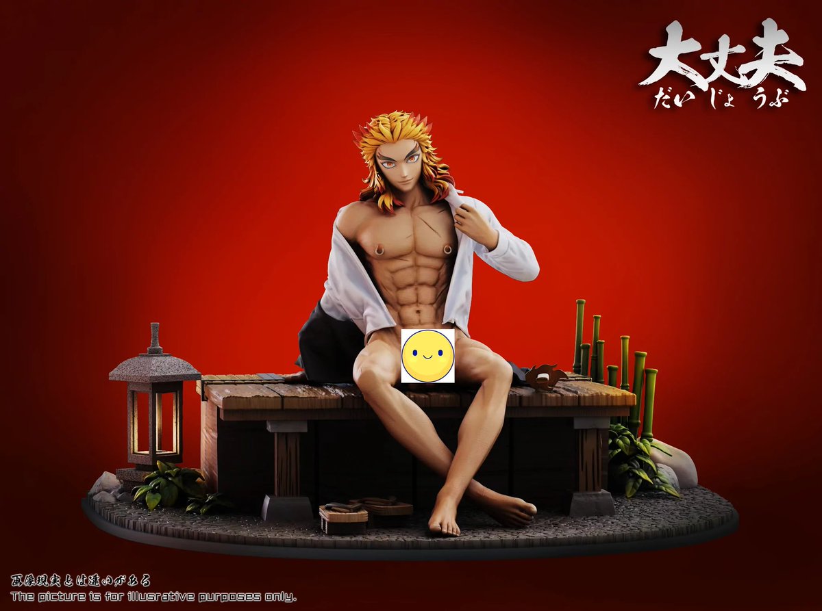 ♥️ 1/6 Scale Kyojuro Rengoku with LED - Demon Slayer: Kimetsu no Yaiba Resin Statue - DaZhangFu Studio
