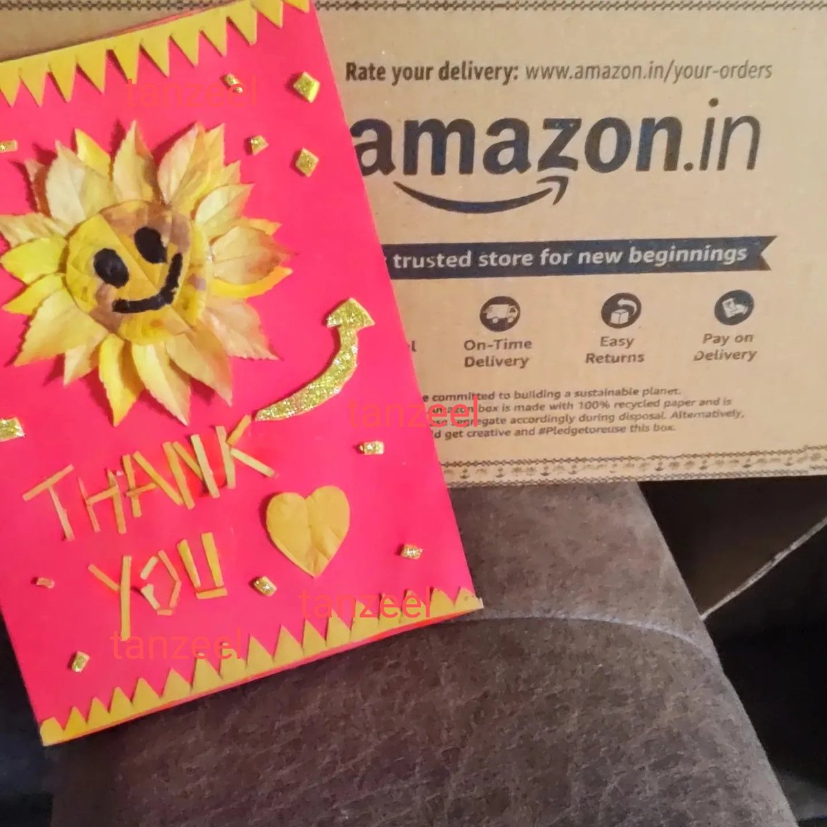 Tanzgr8's tweet photo. @amazonIN My humble gesture to say from bottom of my heart 💝Thank You to the entire @amazonnews_in @amazondotin  team.. To each n every member. 
#Deliverthanks #amazongreatindianfestival2022 https://t.co/V2K4yv4dPm