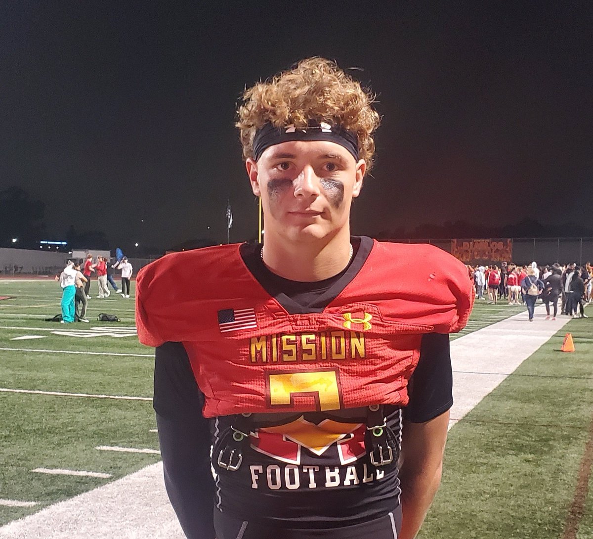 @ocvarsityguy @ocvarsity @SteveFryer Mission Viejo QB Kadin Semonza threw for 3 TDs and ran for 3 TDs, leading the No3 Diablos to a 71-0 victory over Tesoro in a South Coast League battle on Friday at MVHS. Diablos are 8-1 and 2-0 in League. Tesoro falls to 6-3 and 1-1.